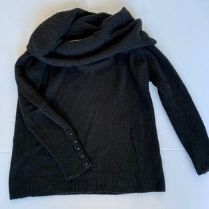 LOFT black cowl neck tunic sweater